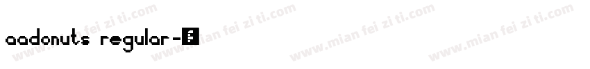 aadonuts regular字体转换
